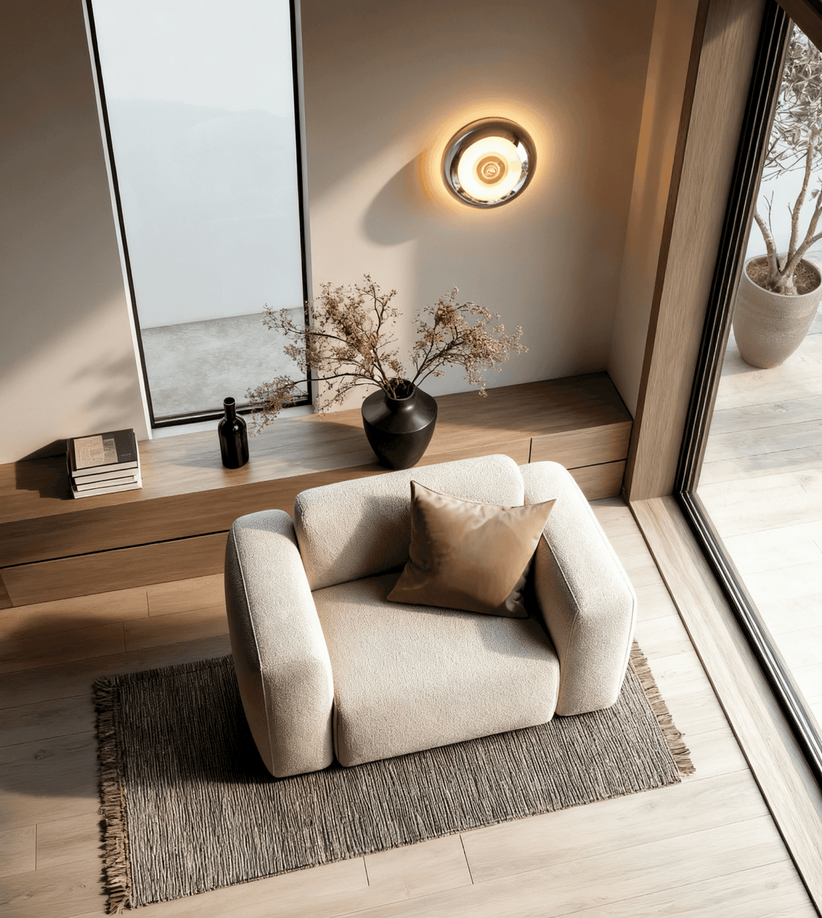 Stijlvolle elegantie in paddenstoelontwerp - [als moderne wandlamp].